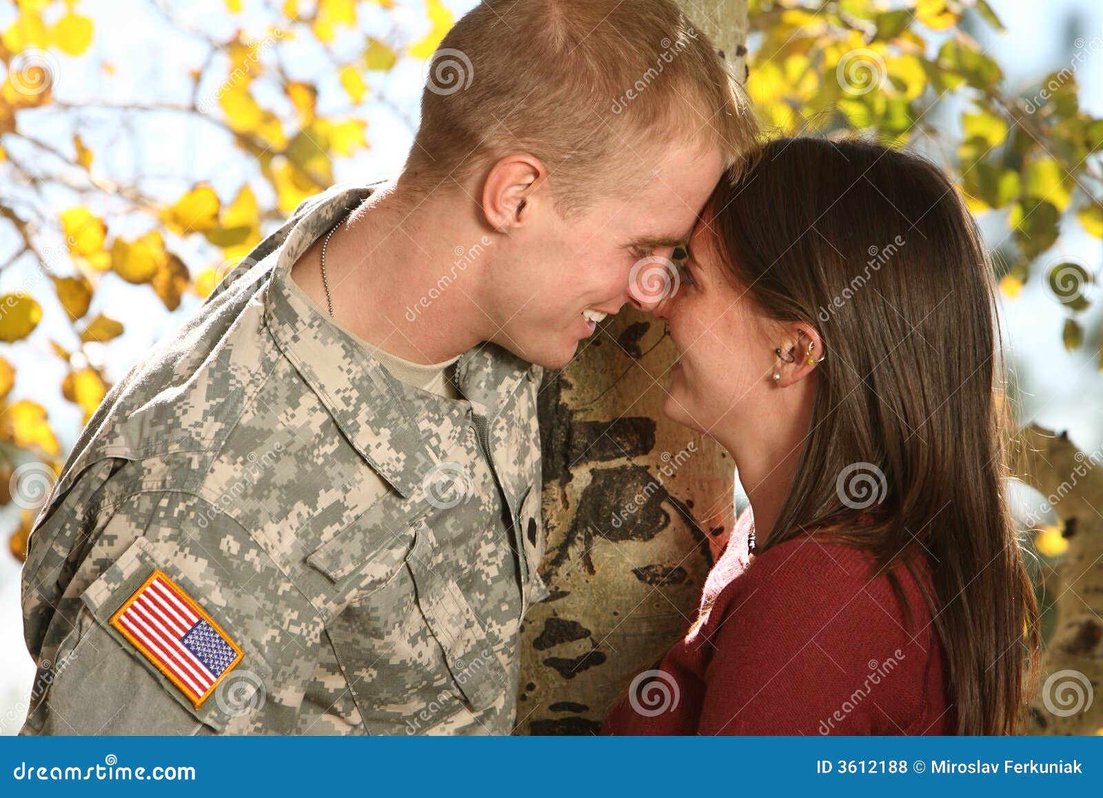 American Soldier stock photo. Image of romance, couple - 3612188