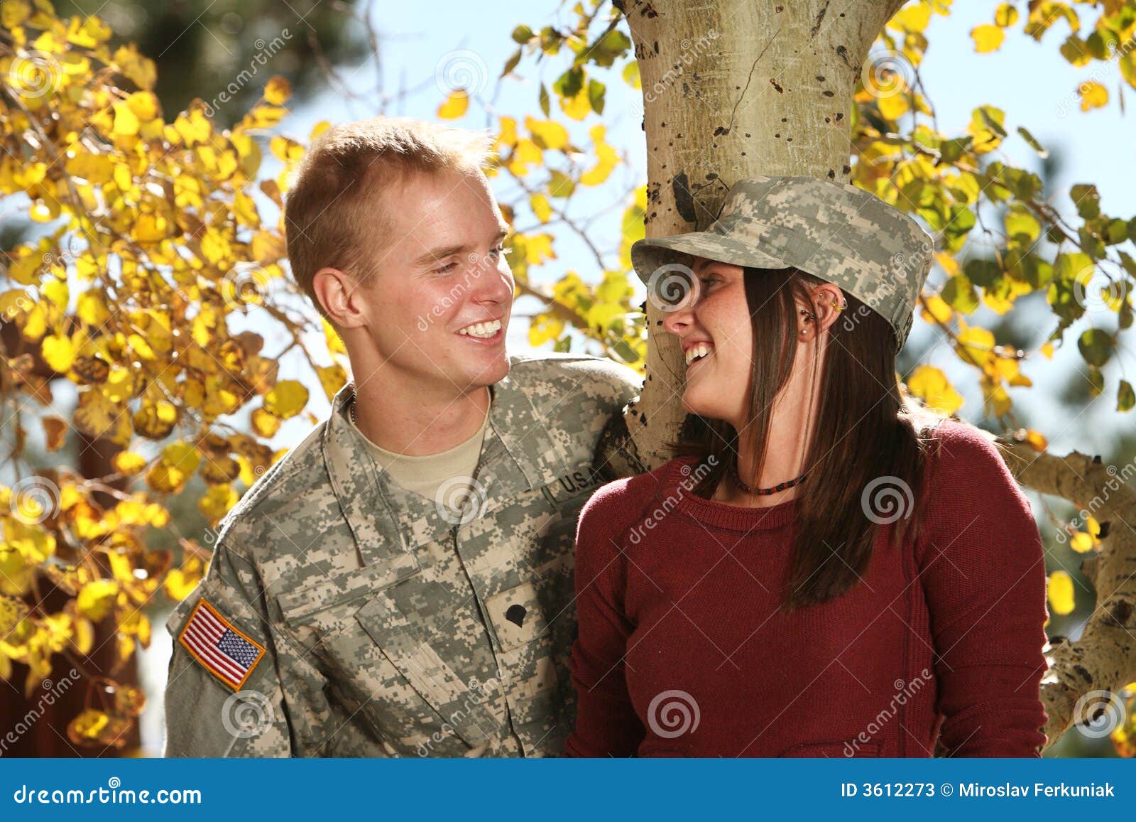 American Soldier stock image. Image of affectionate, kiss - 3612273
