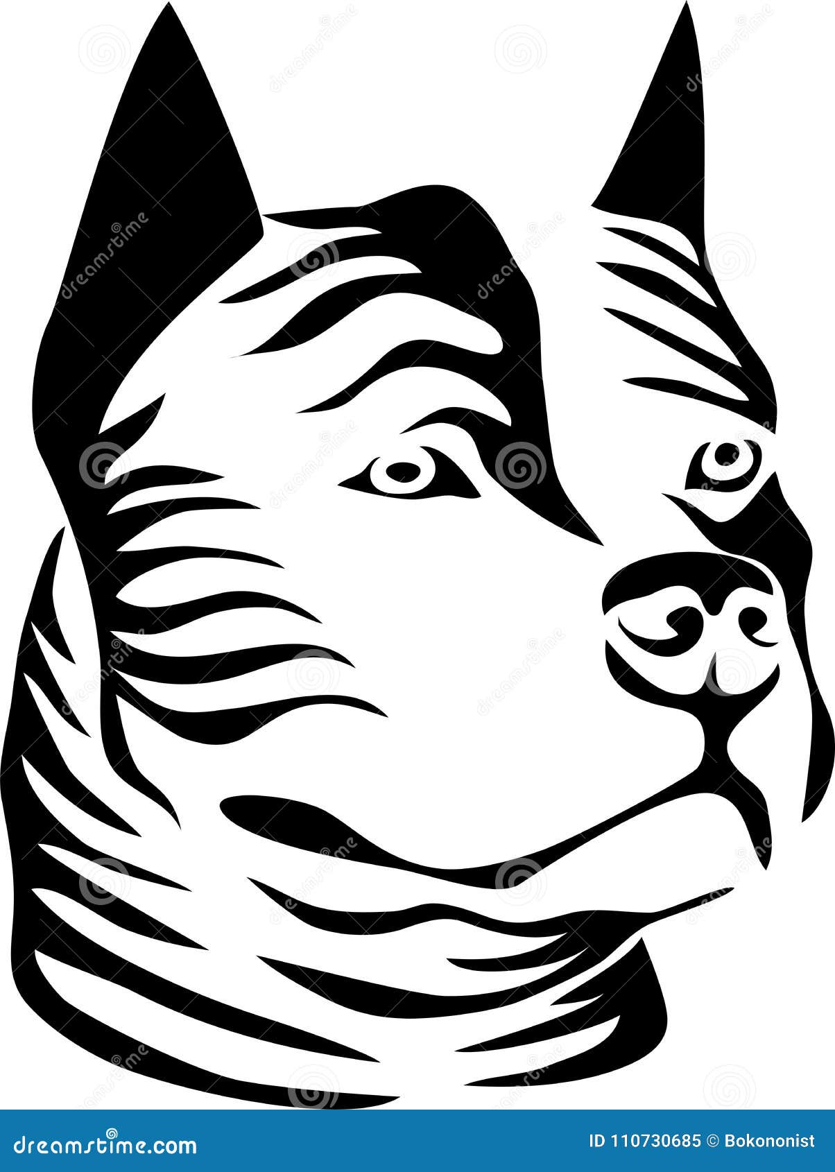 American Staffordshire Bullterrier Stock Vector - Illustration Of