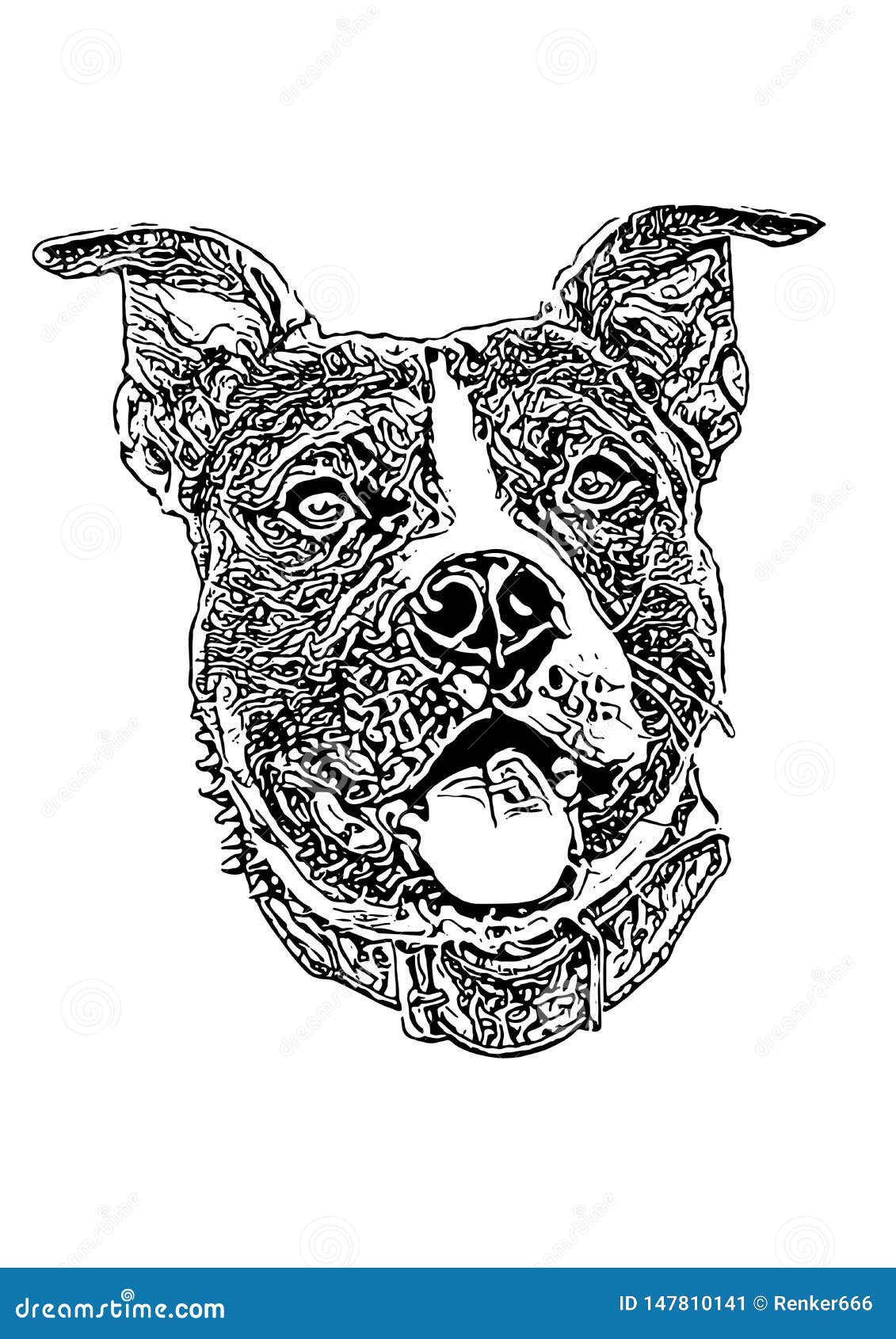 Download American Staffordshire Terrier Vector Illustration Stock ...