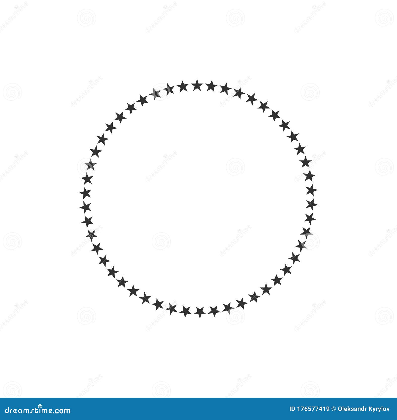 50 American States Stars in Circle. Stock Vector Illustration Isolated ...