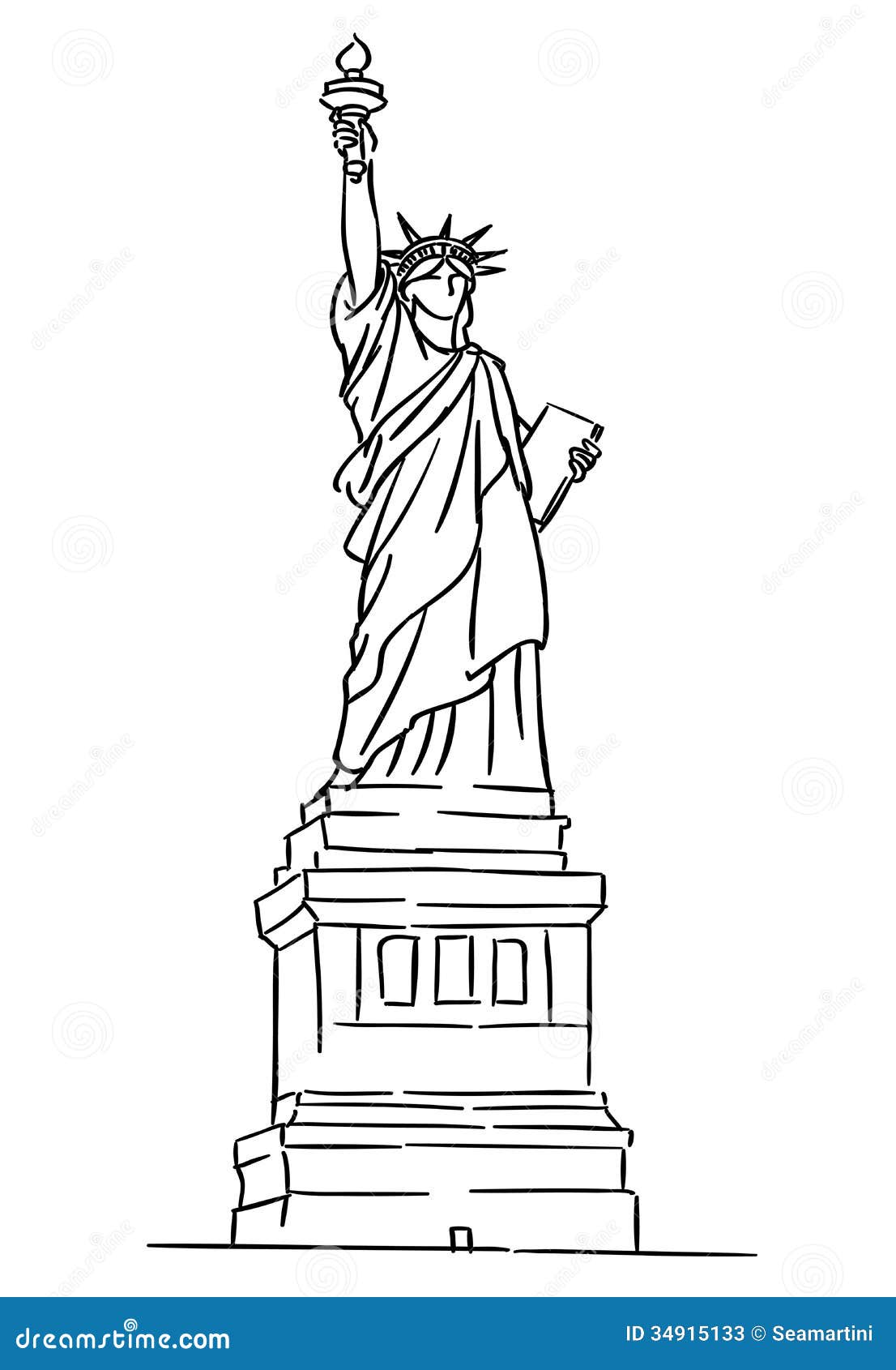 American Statue Of Liberty Stock Vector Illustration Of