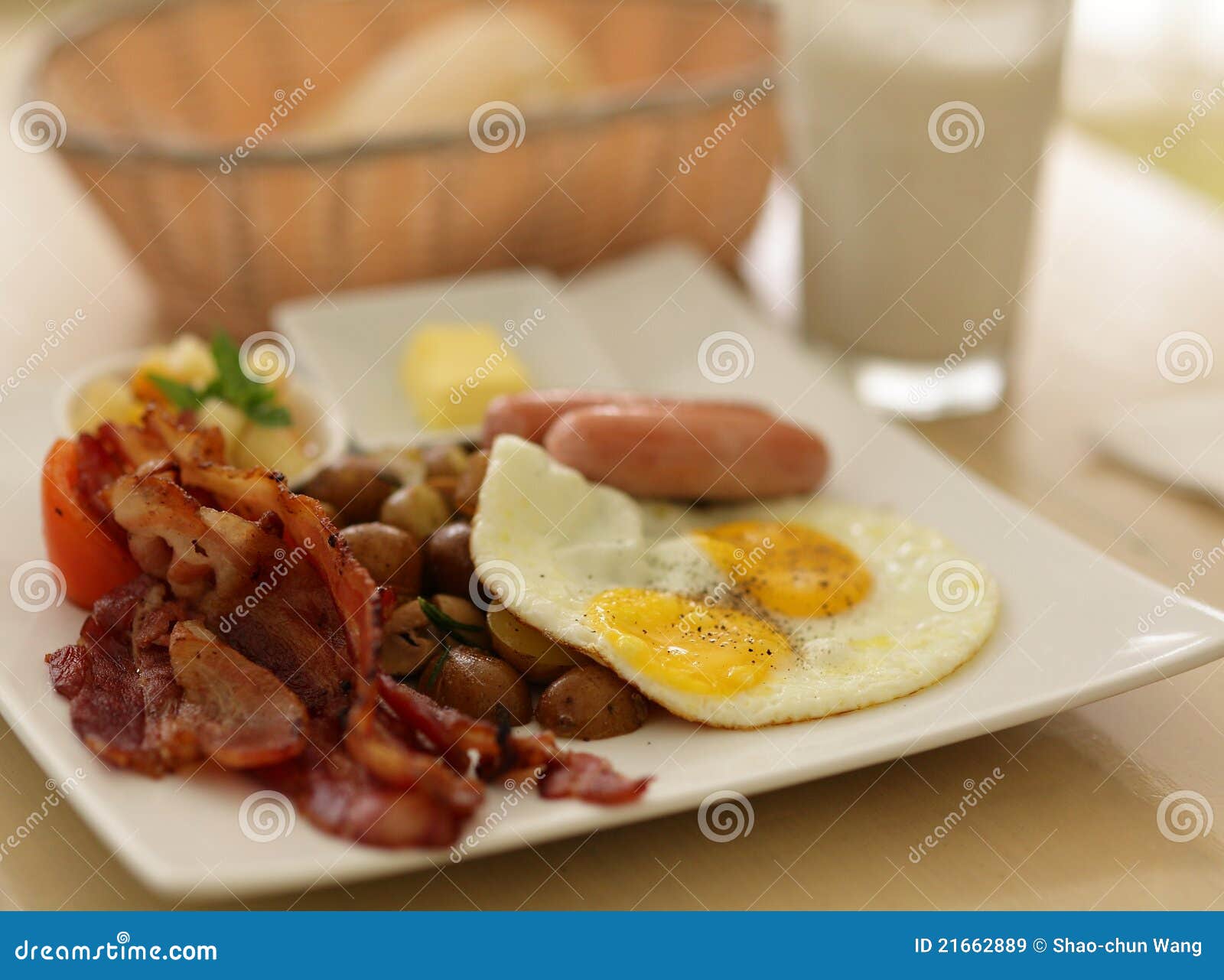 American style breakfast stock image. Image of plate 21662889