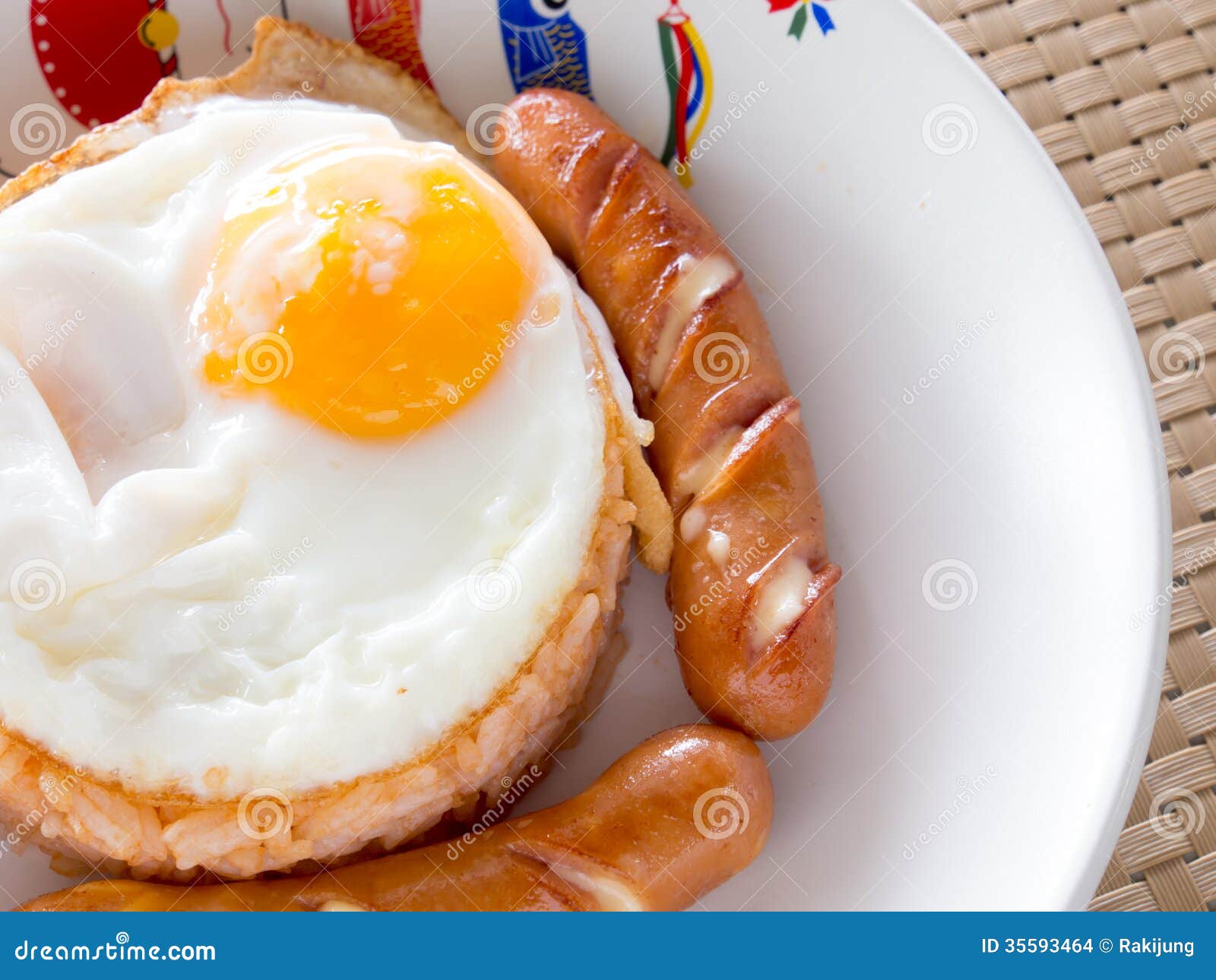 American Style Breakfast Set, Fried Rice Stock Photo Image of meal