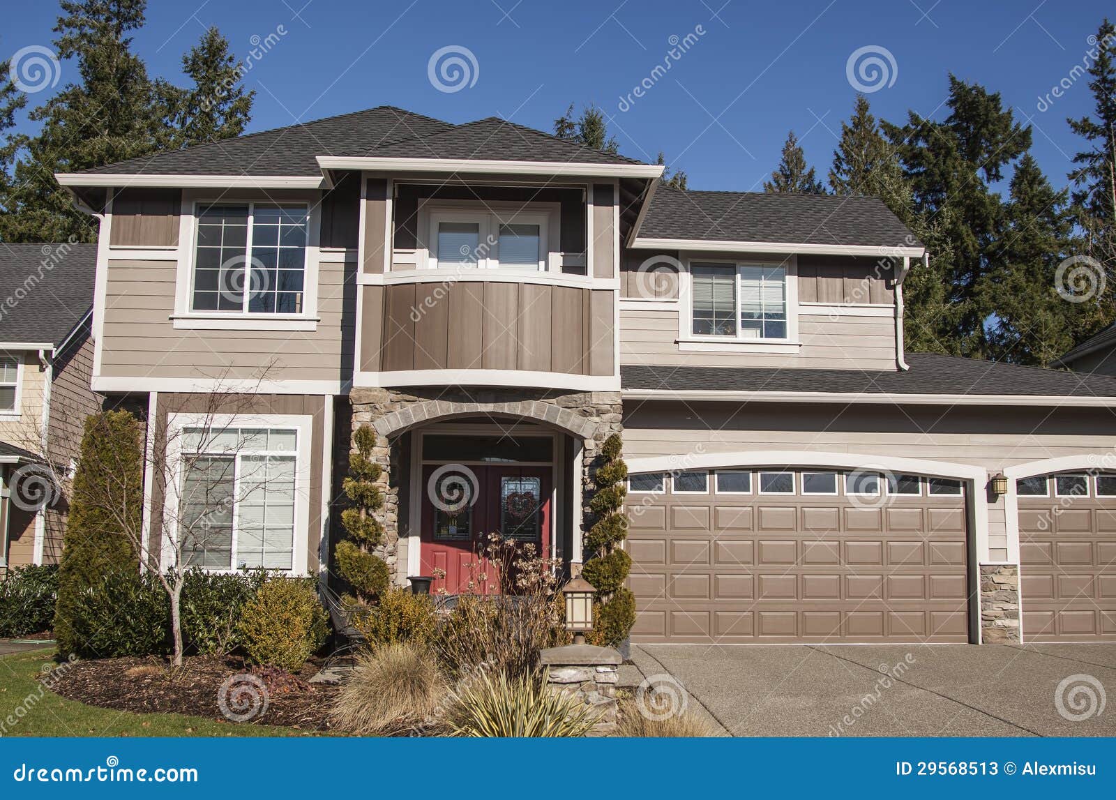 American style house stock image. Image of porch, spotless 29568513
