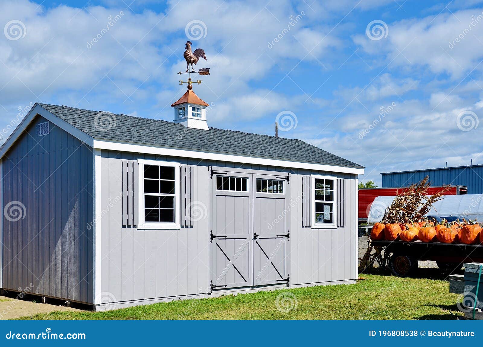 american style wooden shed