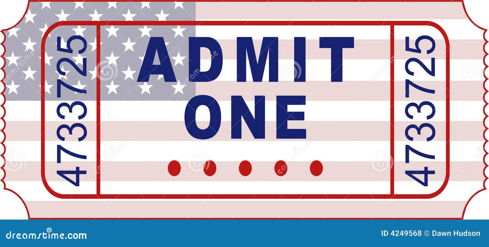 American ticket stock illustration. Illustration of cinema 4249568