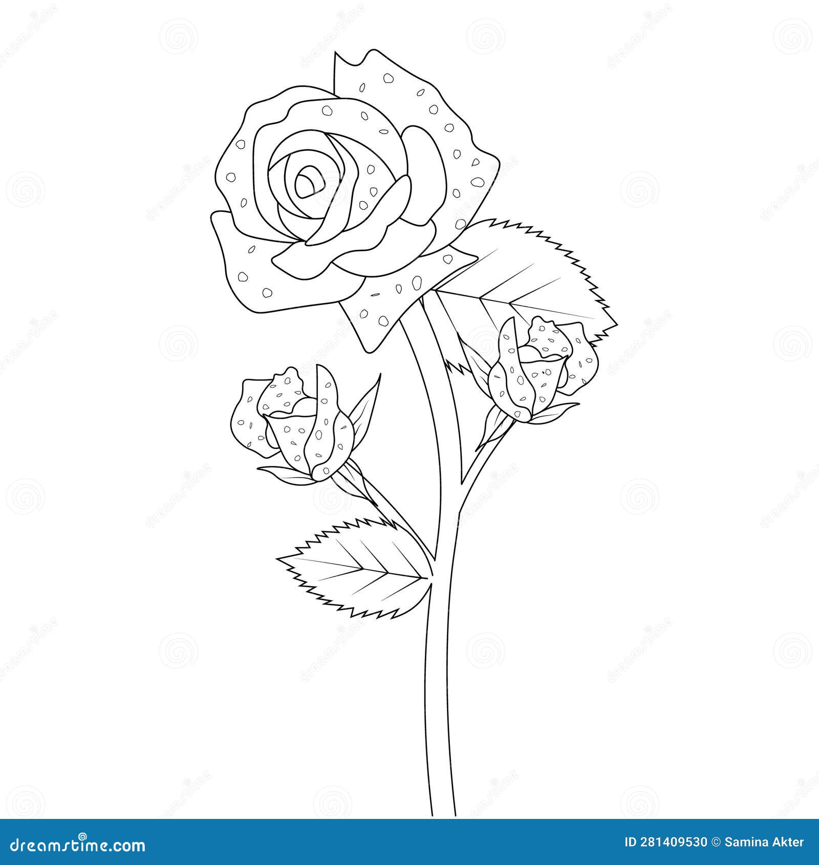 American Traditional Rose Tattoo Flash, Vintage Rose Illustration Black ...