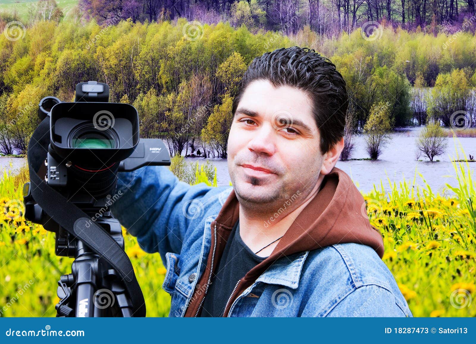 American videographer stock image. Image of conserve 18287473