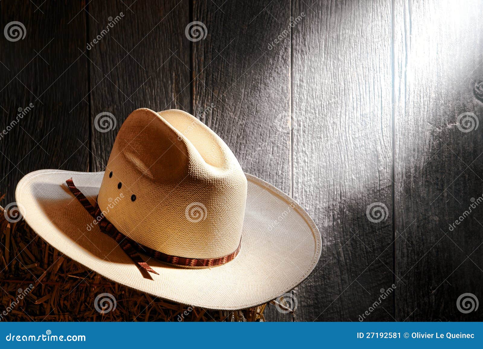 American West Rodeo Cowboy Straw Hat in Old Barn Stock Image Image of