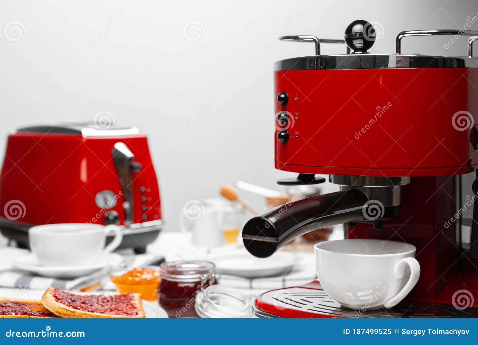 Americano Coffee Pouring from Home Coffee Machine Stock Image Image