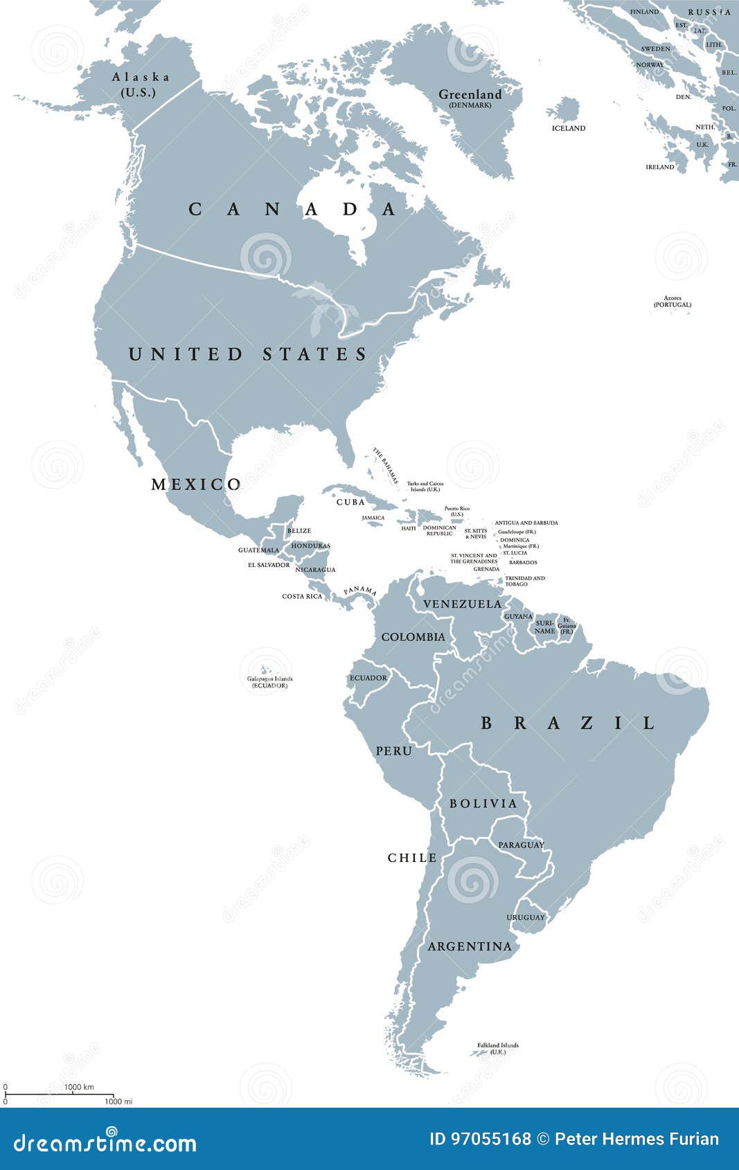 the americas political map