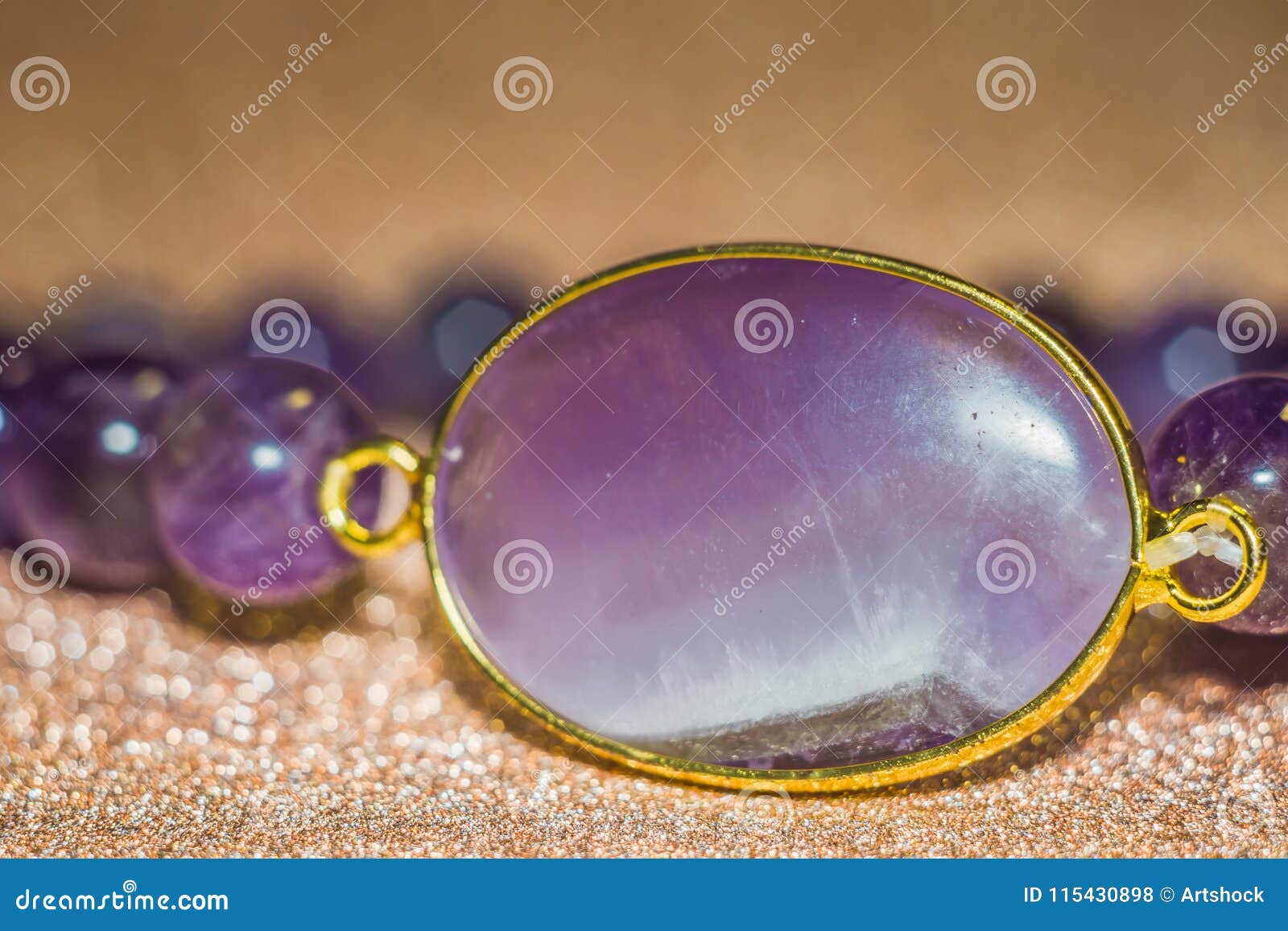 Amethyst beaded bracelet stock photo. Image of string - 115430898