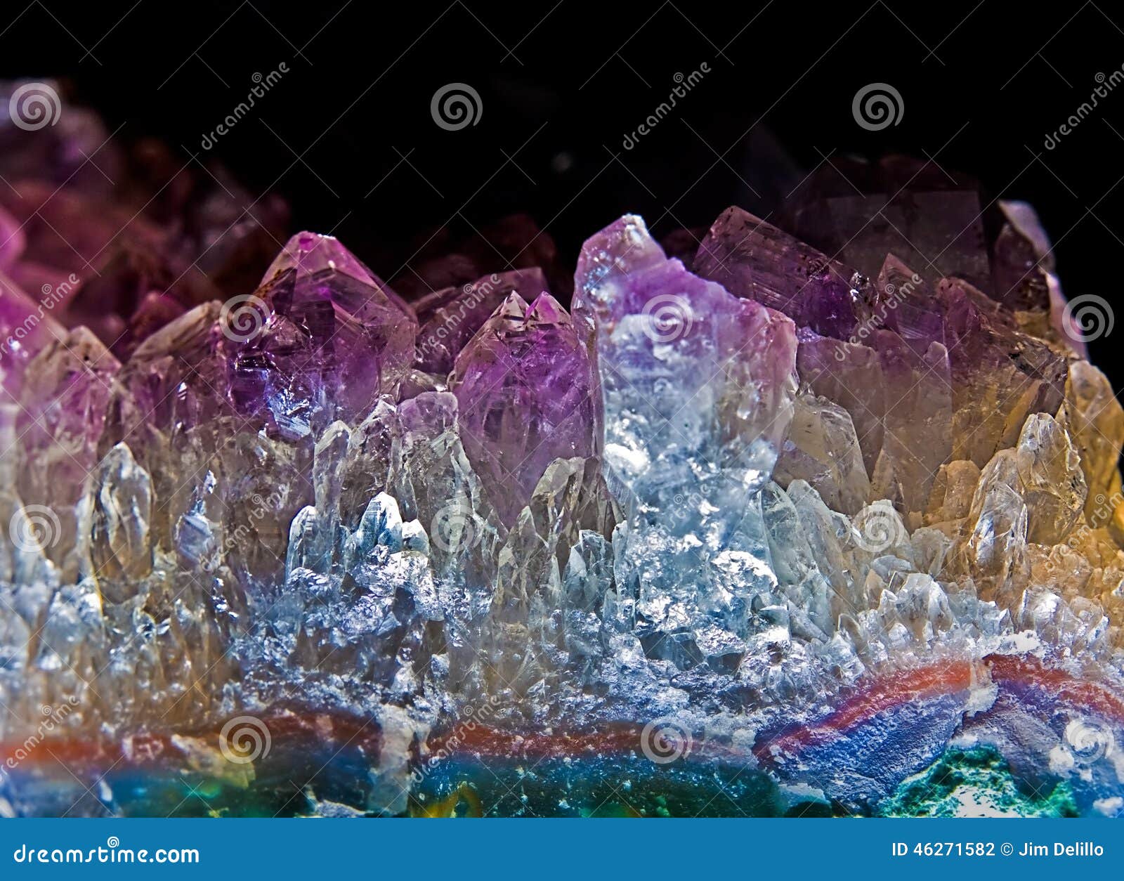 Amethyst Crystals stock photo. Image of crystalline, backgrounds 46271582