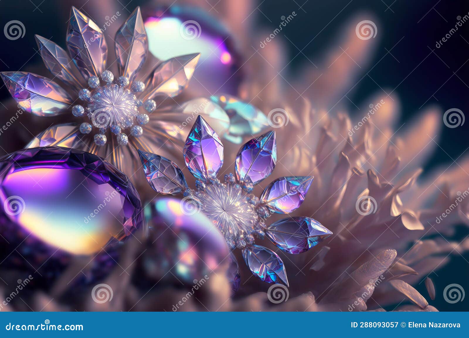 Amethyst Druze Crystal Flowers. Magic Fantastic Gemstone Flowers