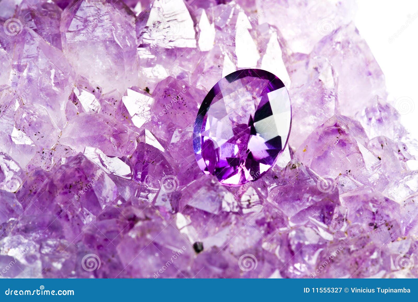 Amethyst Gem stock image. Image of cyan, polished, transparent - 11555327