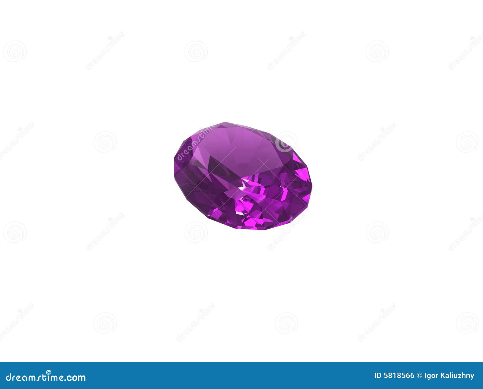 Amethyst Isolated on White Background Stock Illustration - Illustration
