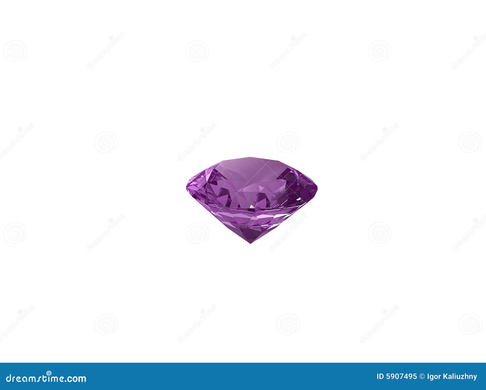 Amethyst Isolated on White Background Stock Image - Image of jewel