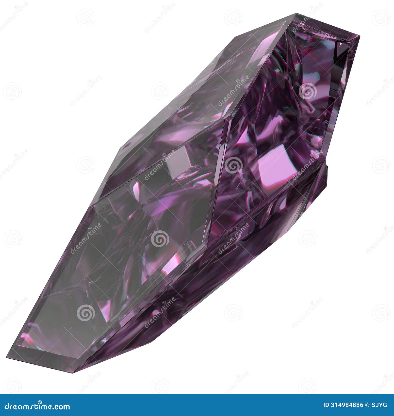 amethyst ore-like power stone beautiful fresh  elegant modern 3d rendering abstract background