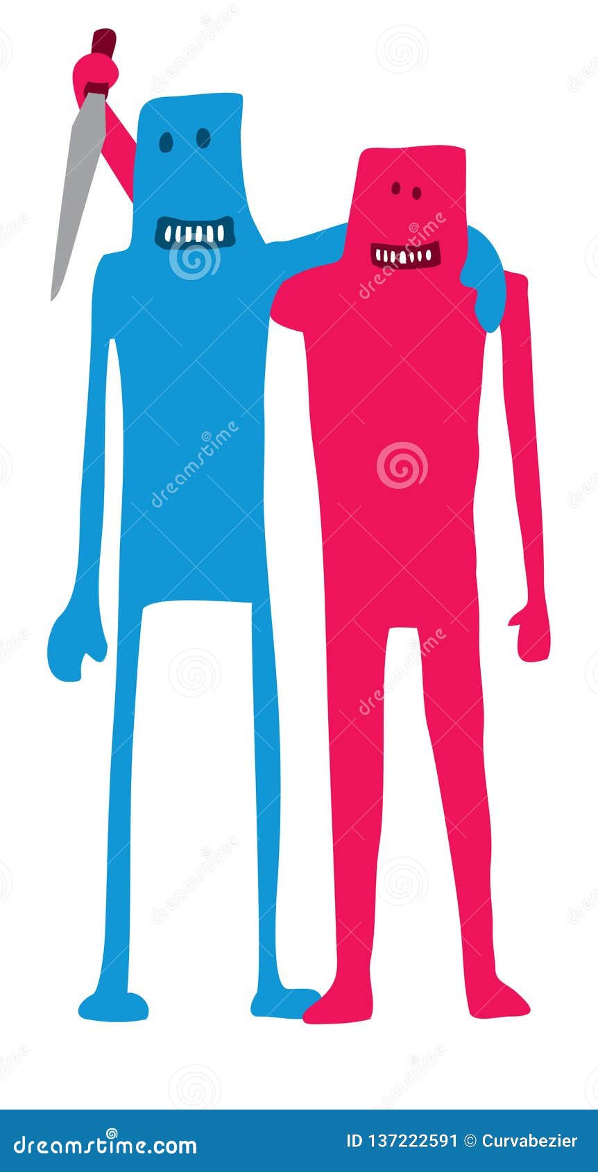 Falso Amigo a Apunhalar Pelas Costas Enquanto Abraça Ilustração do Vetor -  Ilustração de vetor, faca: 137222591, image size:862x1690