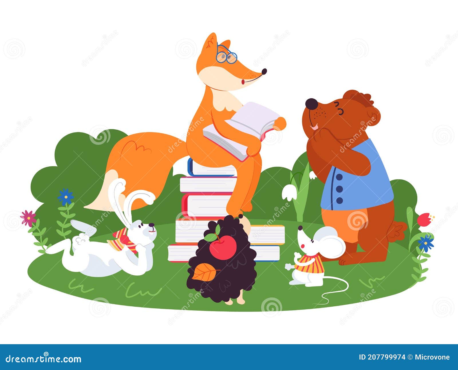 Amigos Animales Leyendo. Diversión Animales Escuela Oso Zorro Conejo Leer Libro. Dibujos Animados Niños Animales Salvajes Personaj Stock de ilustración - Ilustración de alegre, animal: 207799974 Amigos Animales Leyendo. Diversión Animales Escuela Oso Zorro Conejo Leer Libro. Dibujos Animados Niños Animales Salvajes Personaj Stock de ilustración - Ilustración de alegre, animal: 207799974