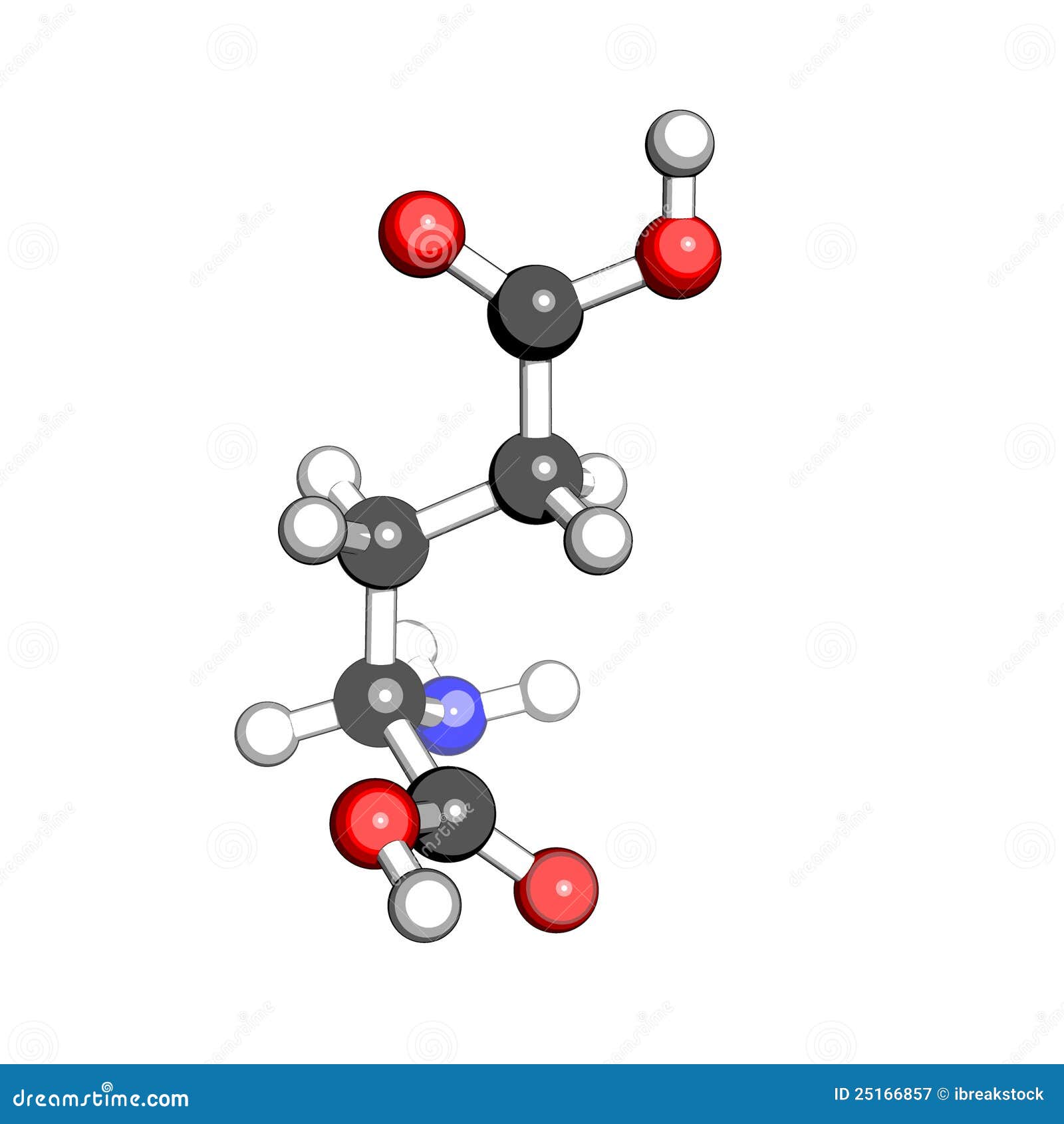 Amino Acid Glutamic Acid Structure Stock Illustration Illustration of