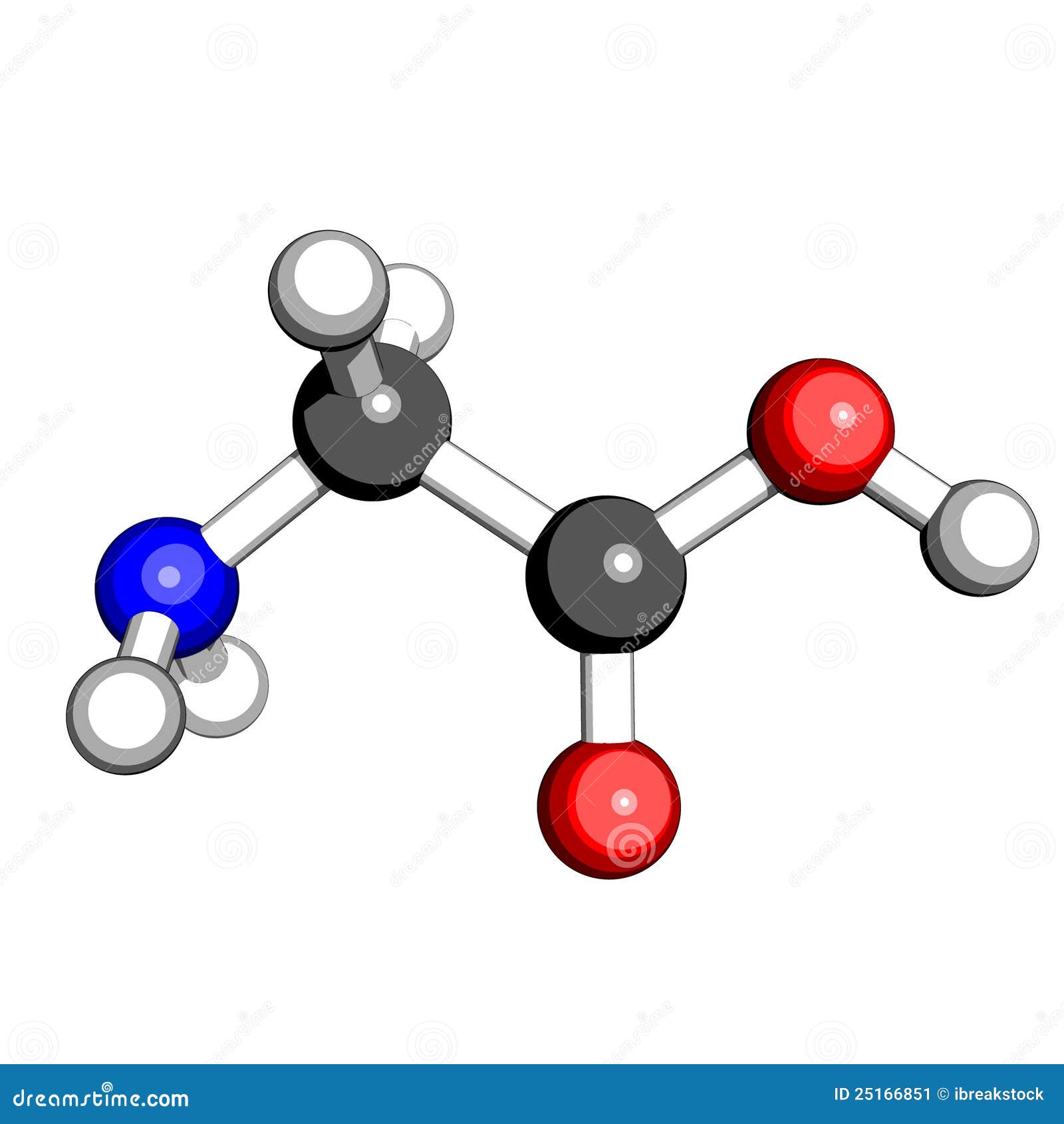 Amino Acid Glycine Structure Stock Illustration Illustration of