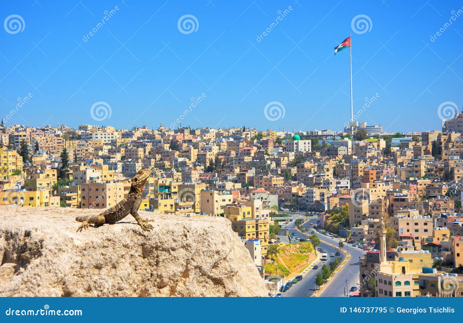 Afståelse Tilskyndelse høste Amman City the Capital of Jordan. Stock Image - Image of abdali, jordan:  146737795