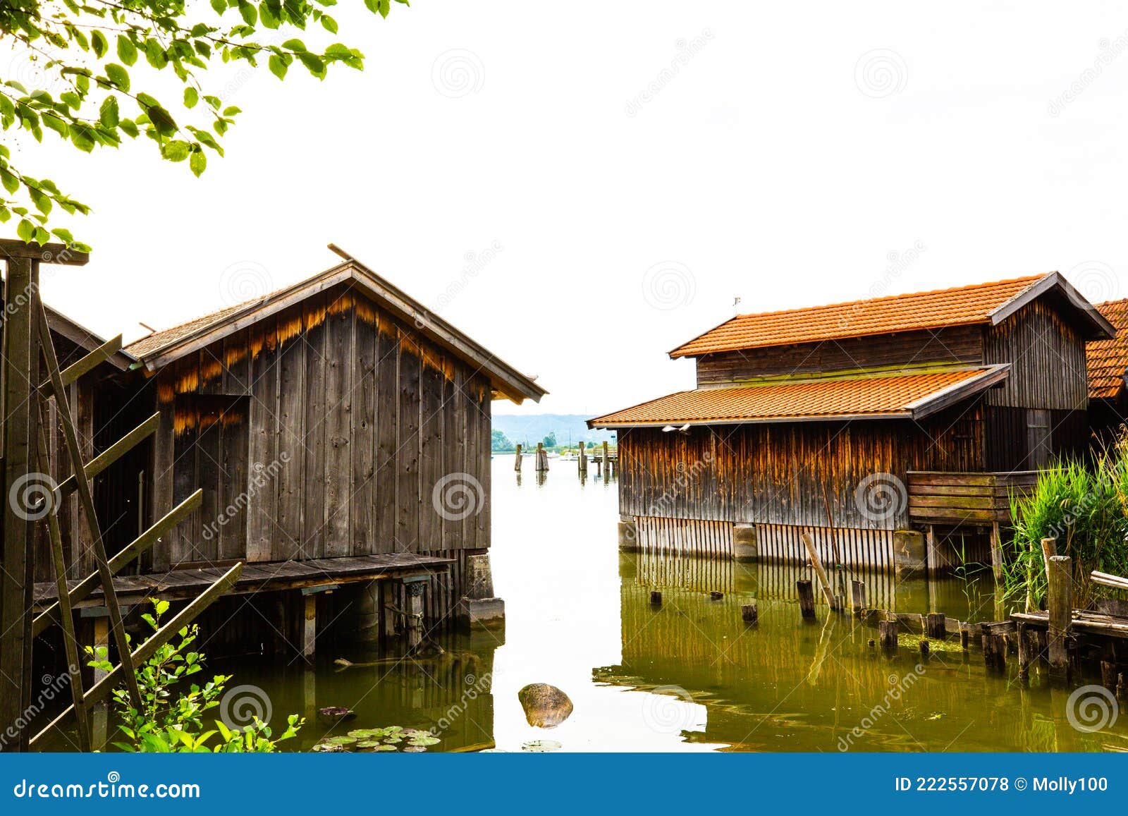 ammerlake with boats house, idylic