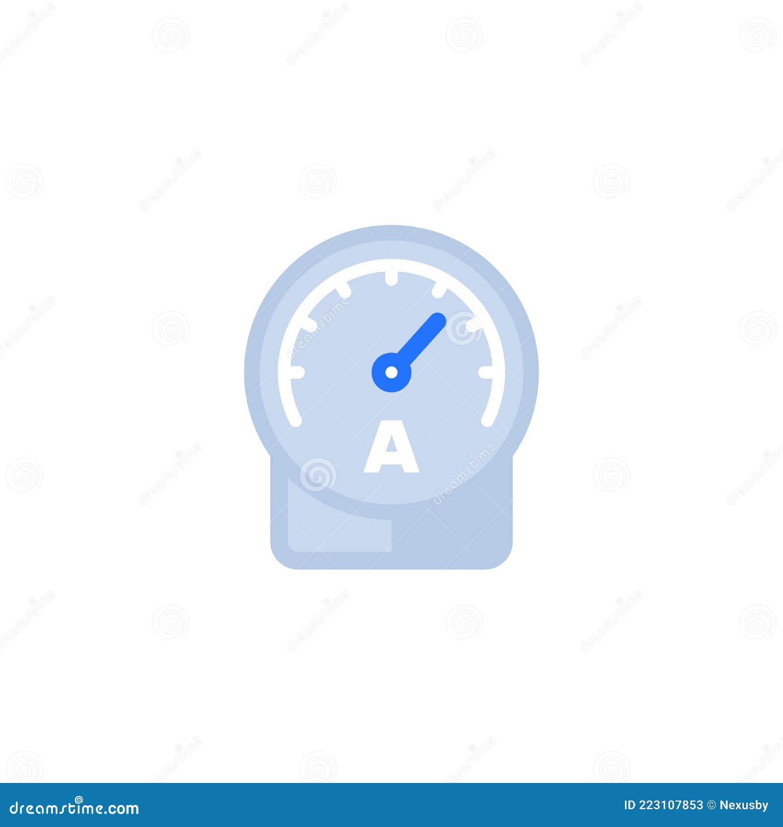 Ammeter Icon, Cartoon Style Vector Illustration