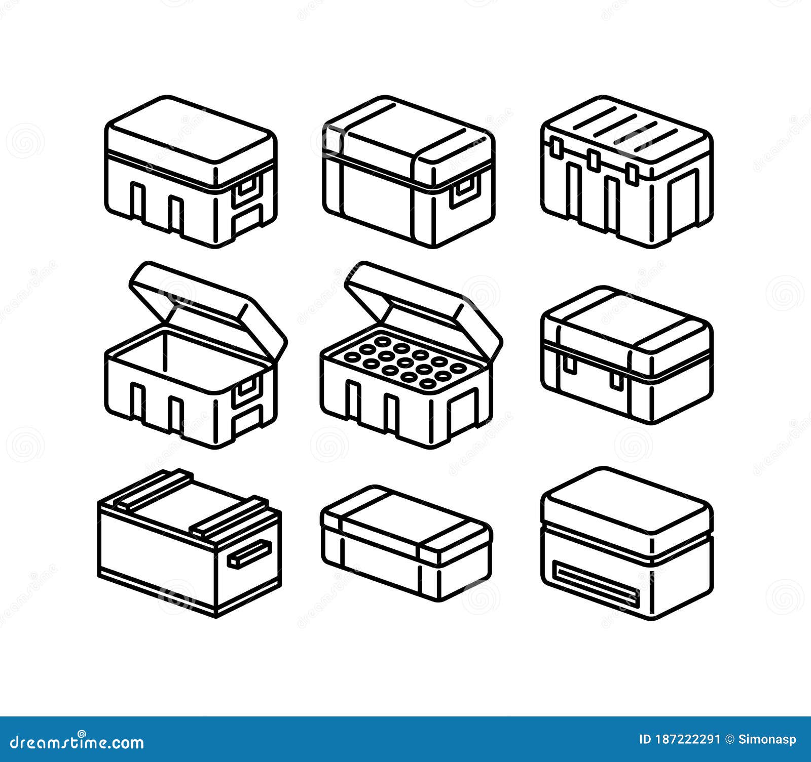 Ammunition box vector stock vector. Illustration of bullets 187222291