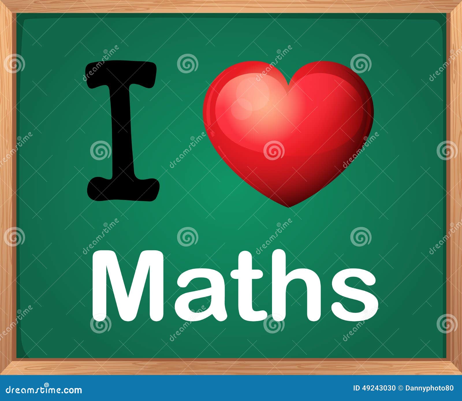 Amo il per la matematica illustrazione vettoriale. Illustrazione di