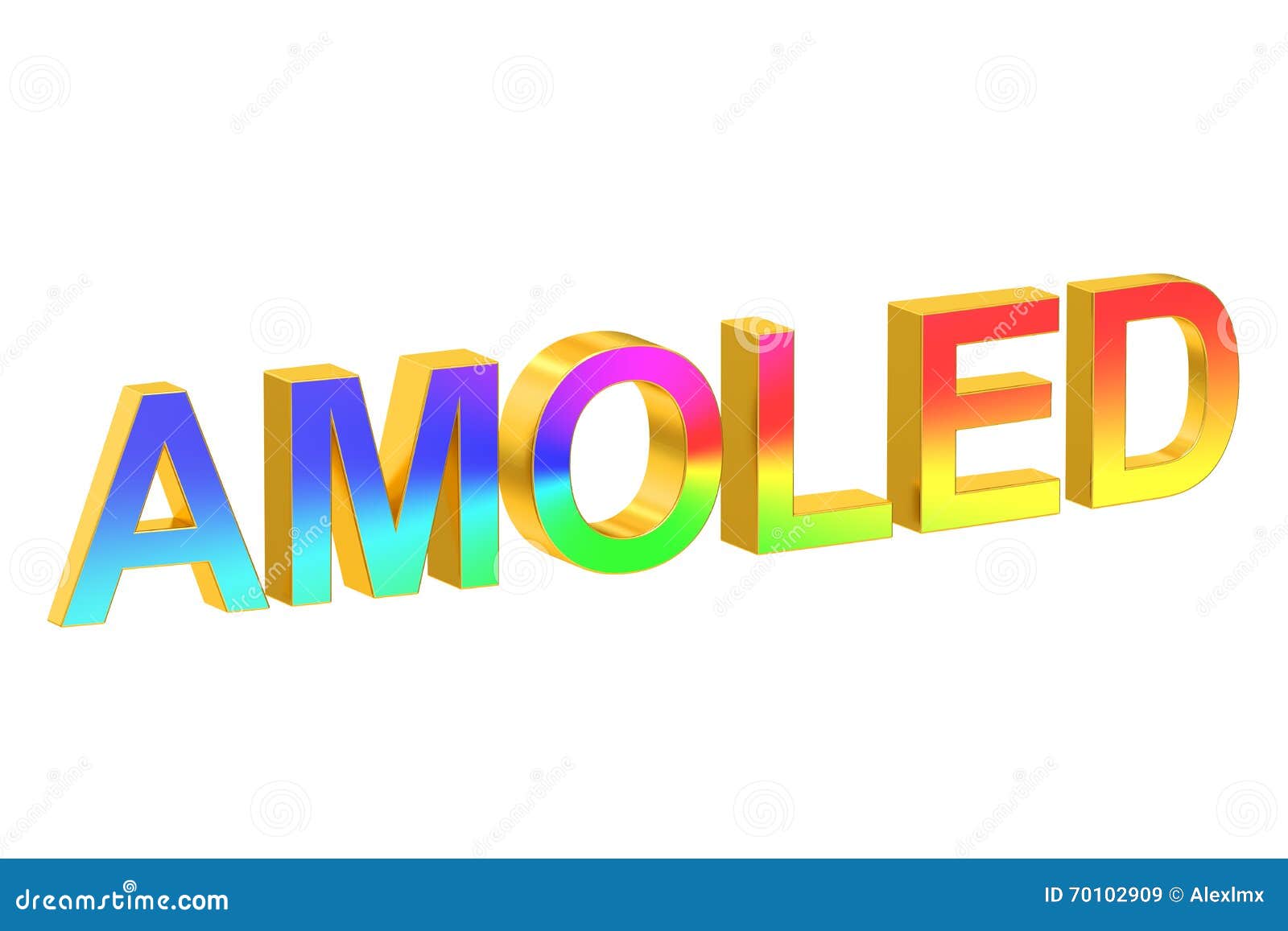 amoled concept, 3d rendering