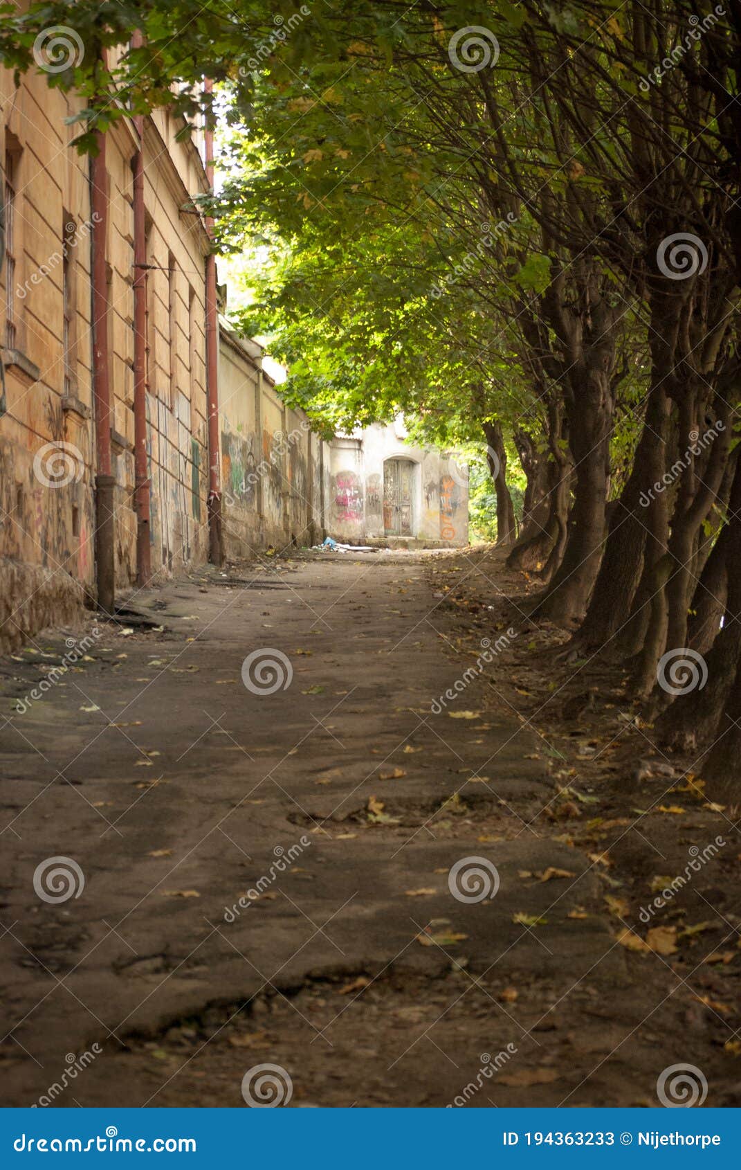 creepy city lane, lviv, ukraine