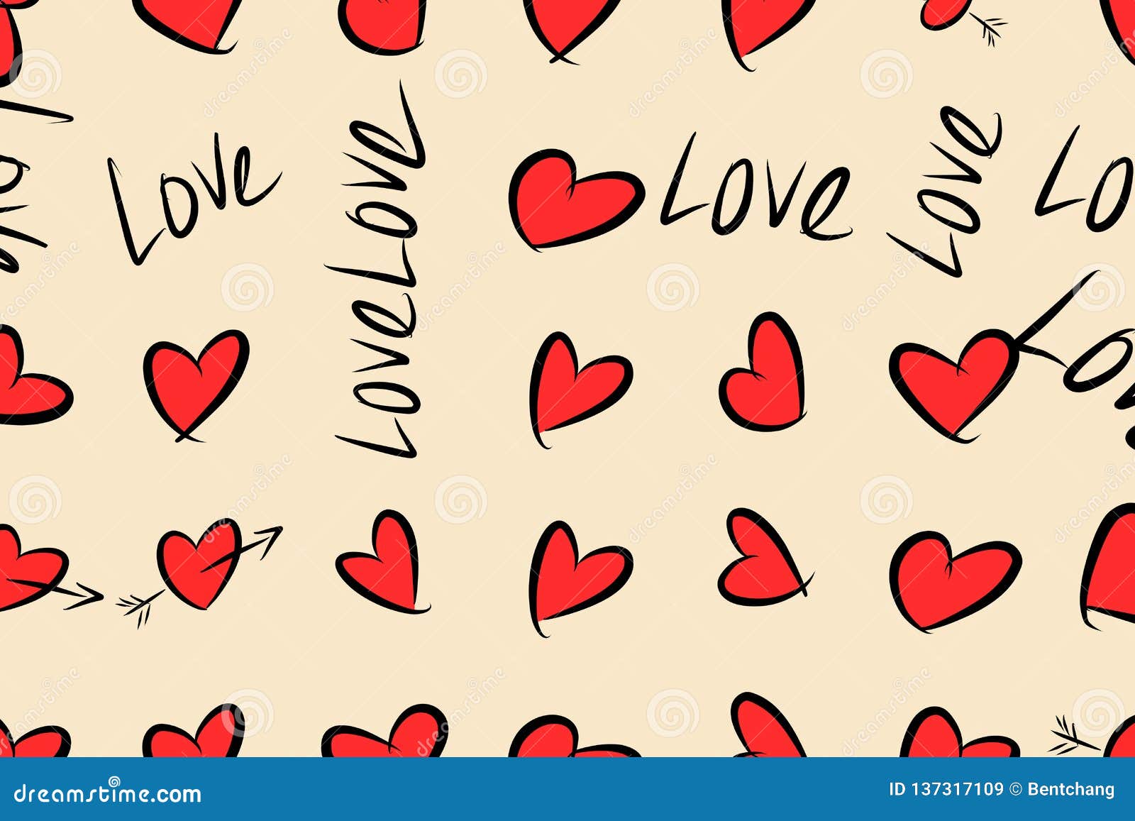 Amor Abstracto Del Fondo Para El Día De San Valentín, Celebraciones O  Aniversario, Mano Dibujada Para El Diseño, Recurso Gráfico Ilustración del  Vector - Ilustración de creativo, detalles: 137317109