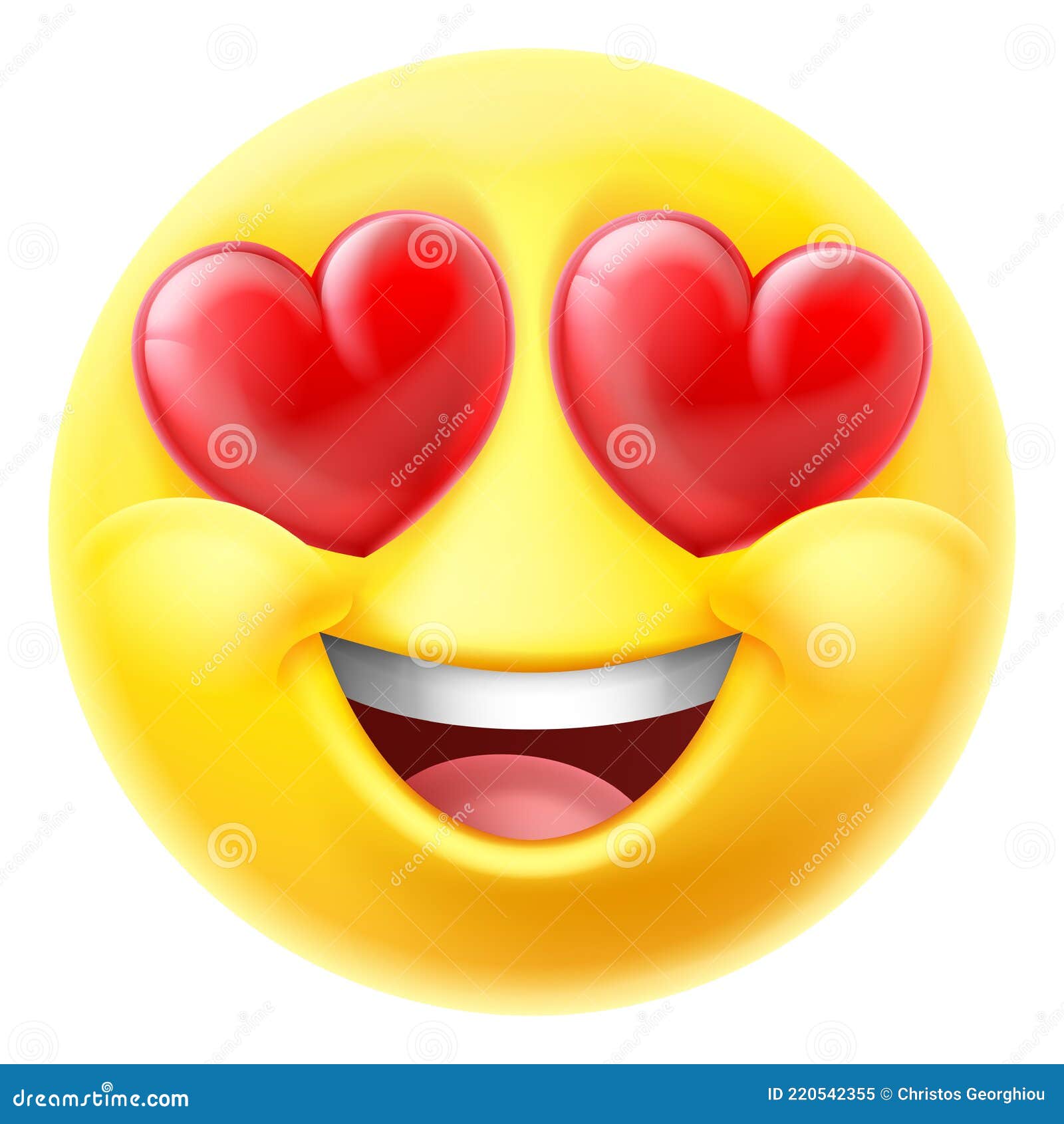 Amor Corazones Ojos Emoticono Emoji Dibujos Animados Icono Ilustración del  Vector - Ilustración de boda, conjunto: 220542355