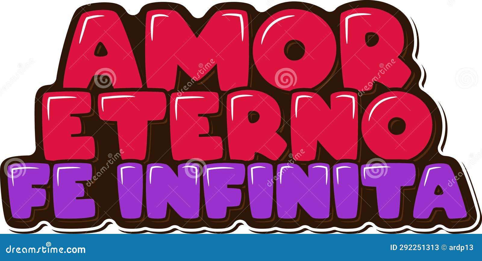 amor eterno fe infinita - eternal love infinite faith lettering