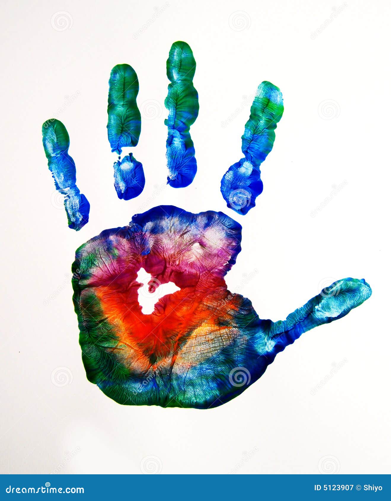 Amore colorato della mano