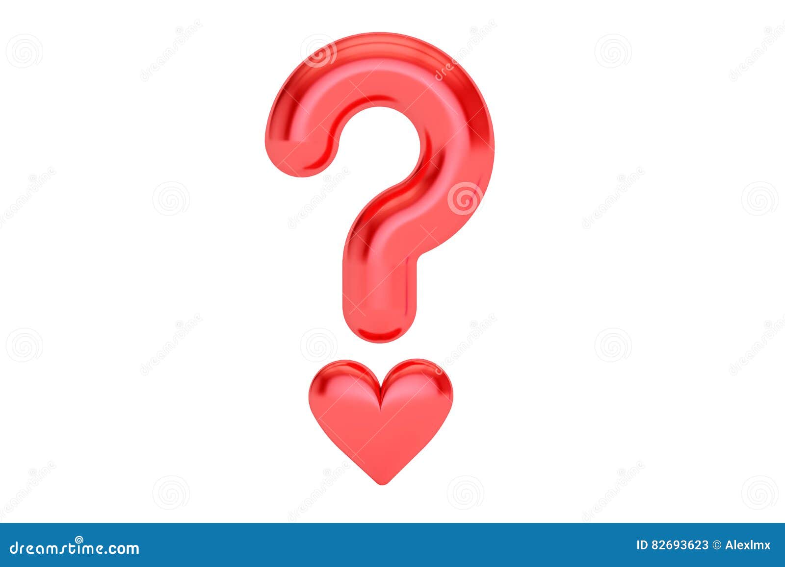 Amour Ou Pas Concept Point D'interrogation Avec Le Coeur ...