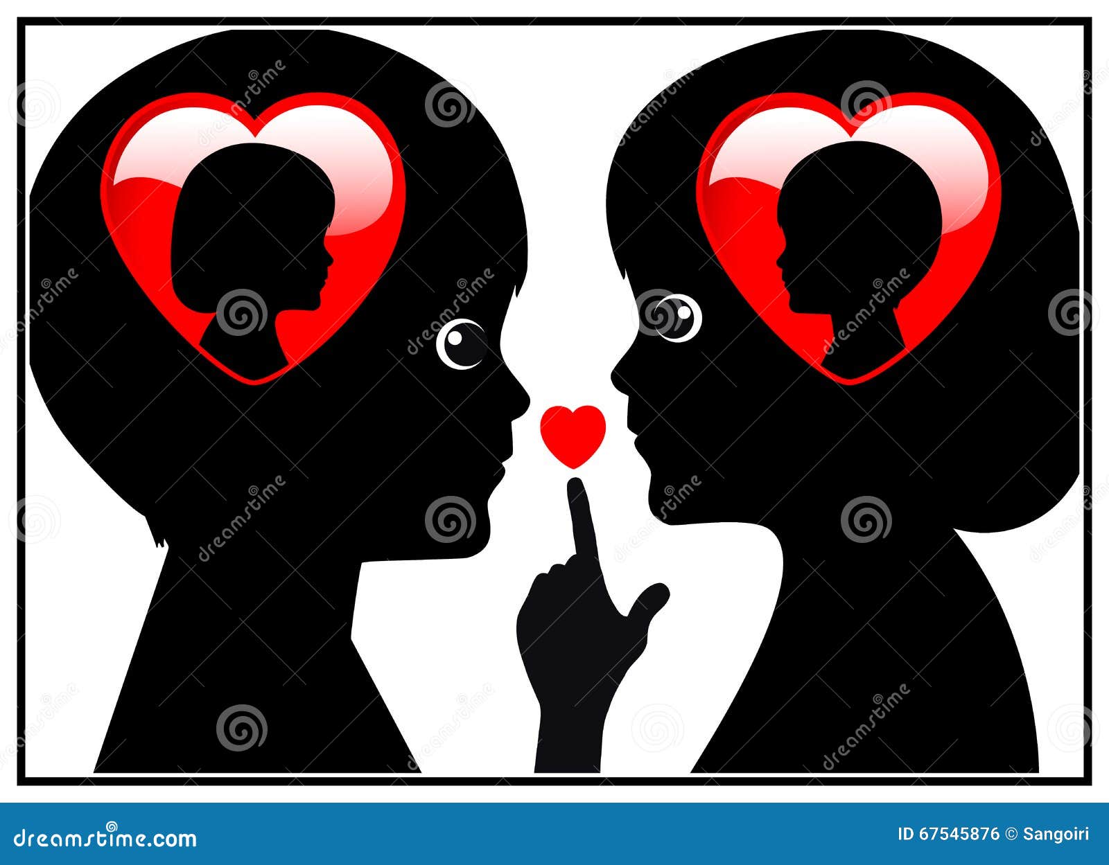 Amour Secret Entre Les Enfants Illustration Stock Illustration Du Secret Amour 67545876