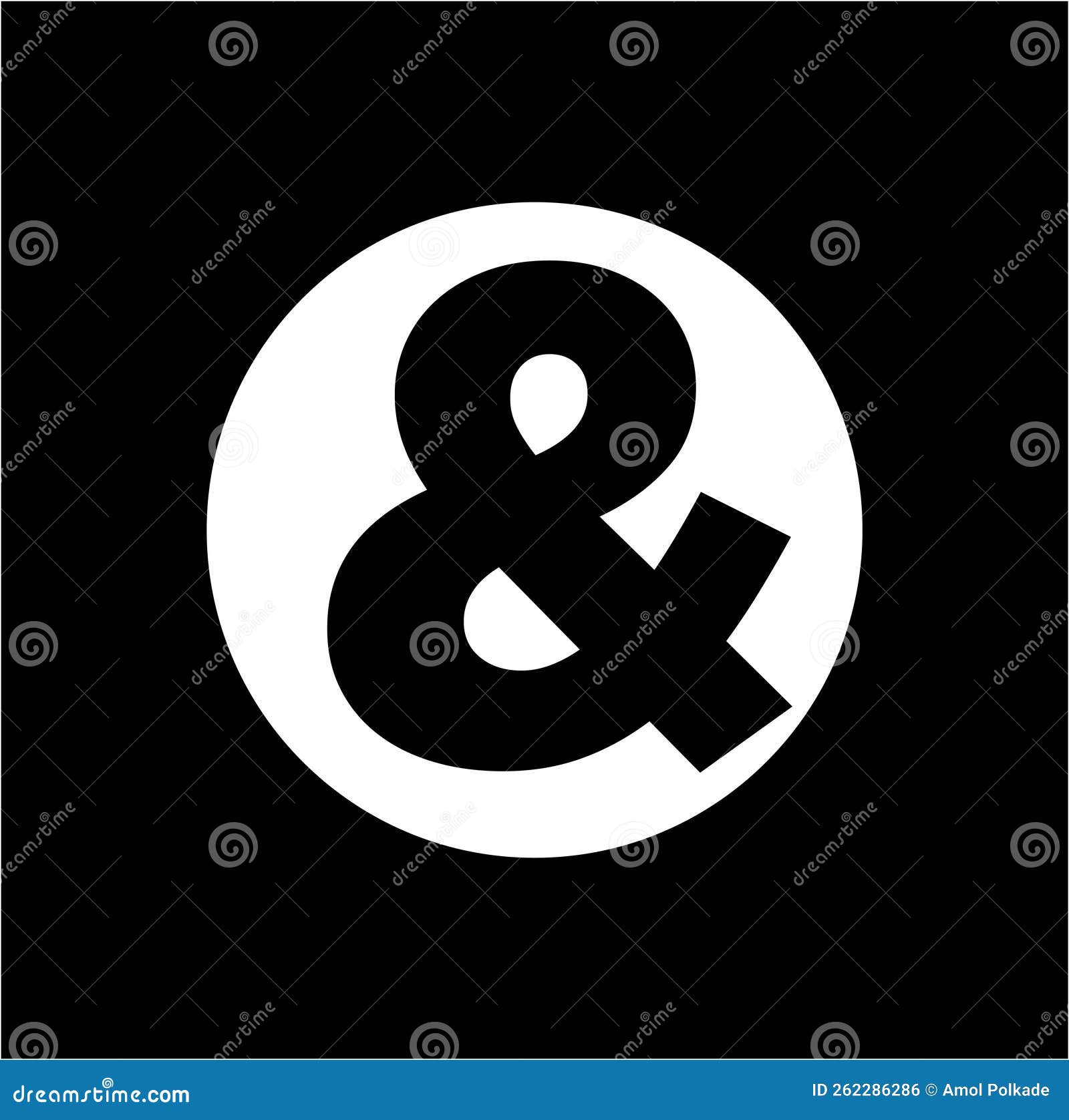 `and` Ampersand Vector Icon. Black and Icon Stock Vector Illustration