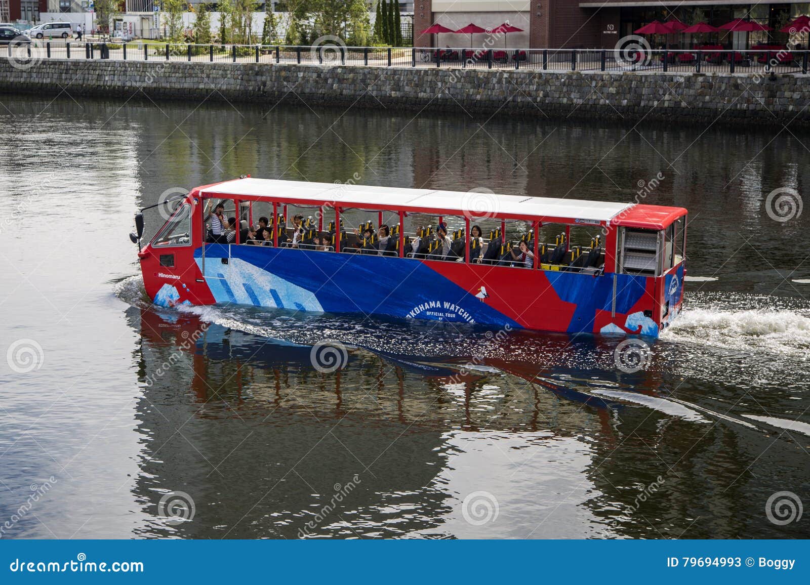 amphibious bus tour in yokohama, japan editorial stock