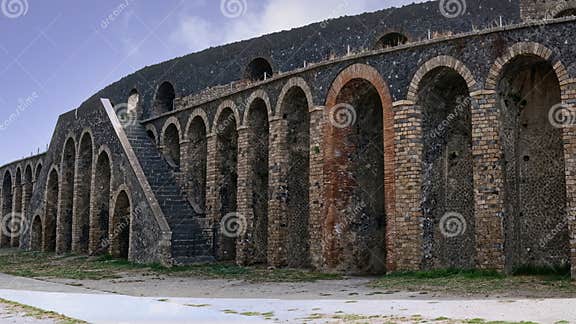 The Amphitheater of Pompeii is an Arena Built in the 1st Century AD. it