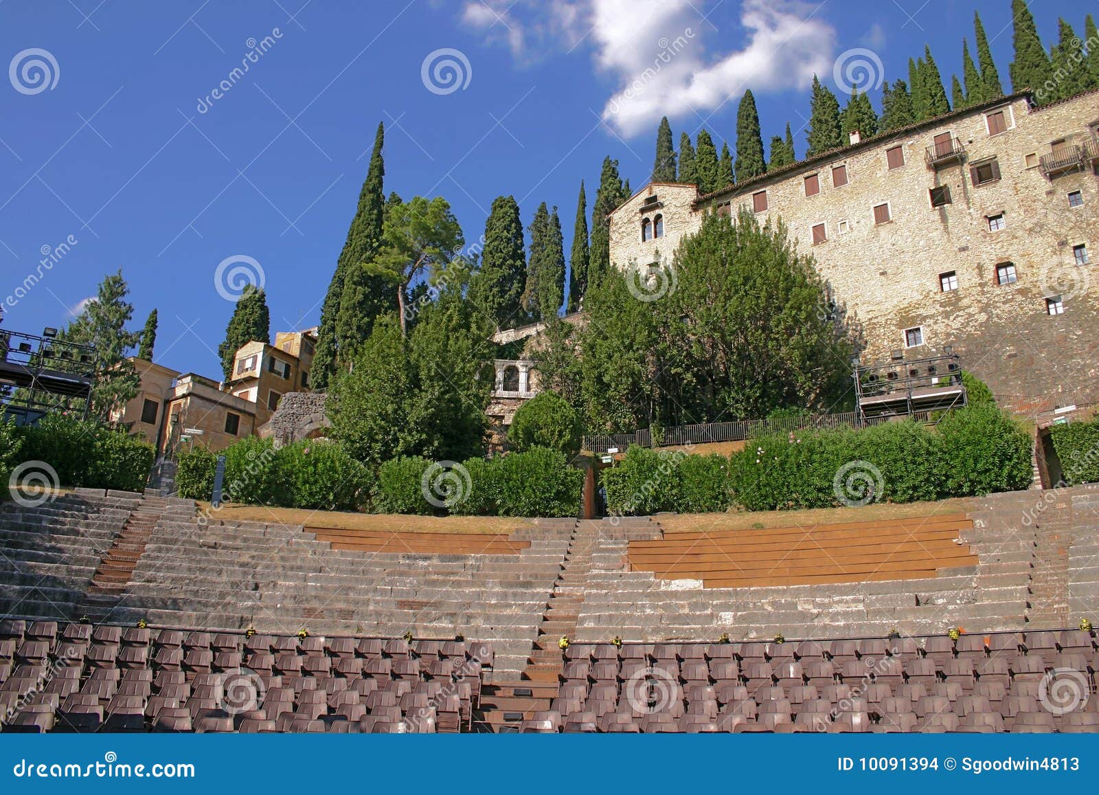 amphitheatre of the teatro romano in verona, italy