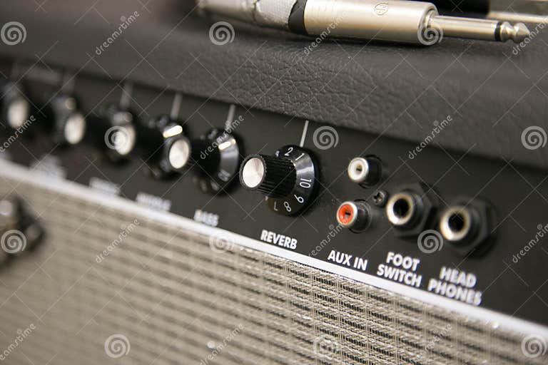 Amplifier button stock photo. Image of loud, blues, electronics 32794474