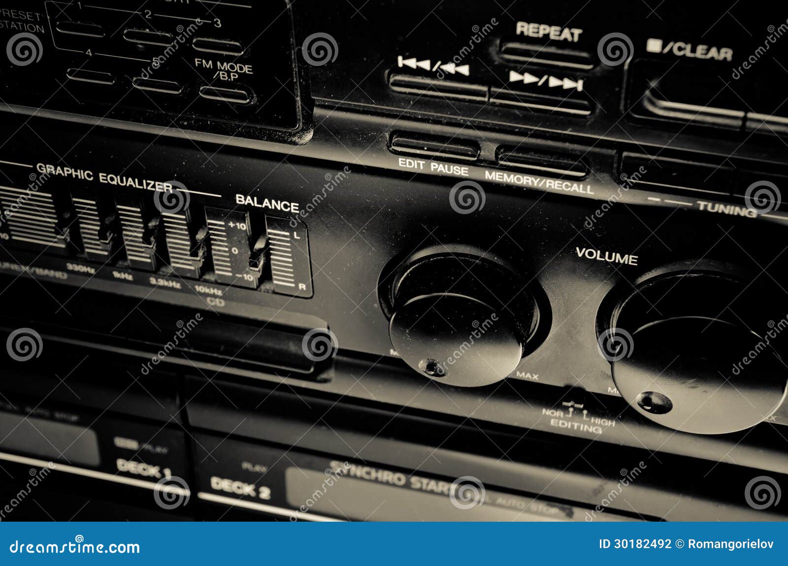 Amplifier equipment stock photo. Image of control, sound 30182492