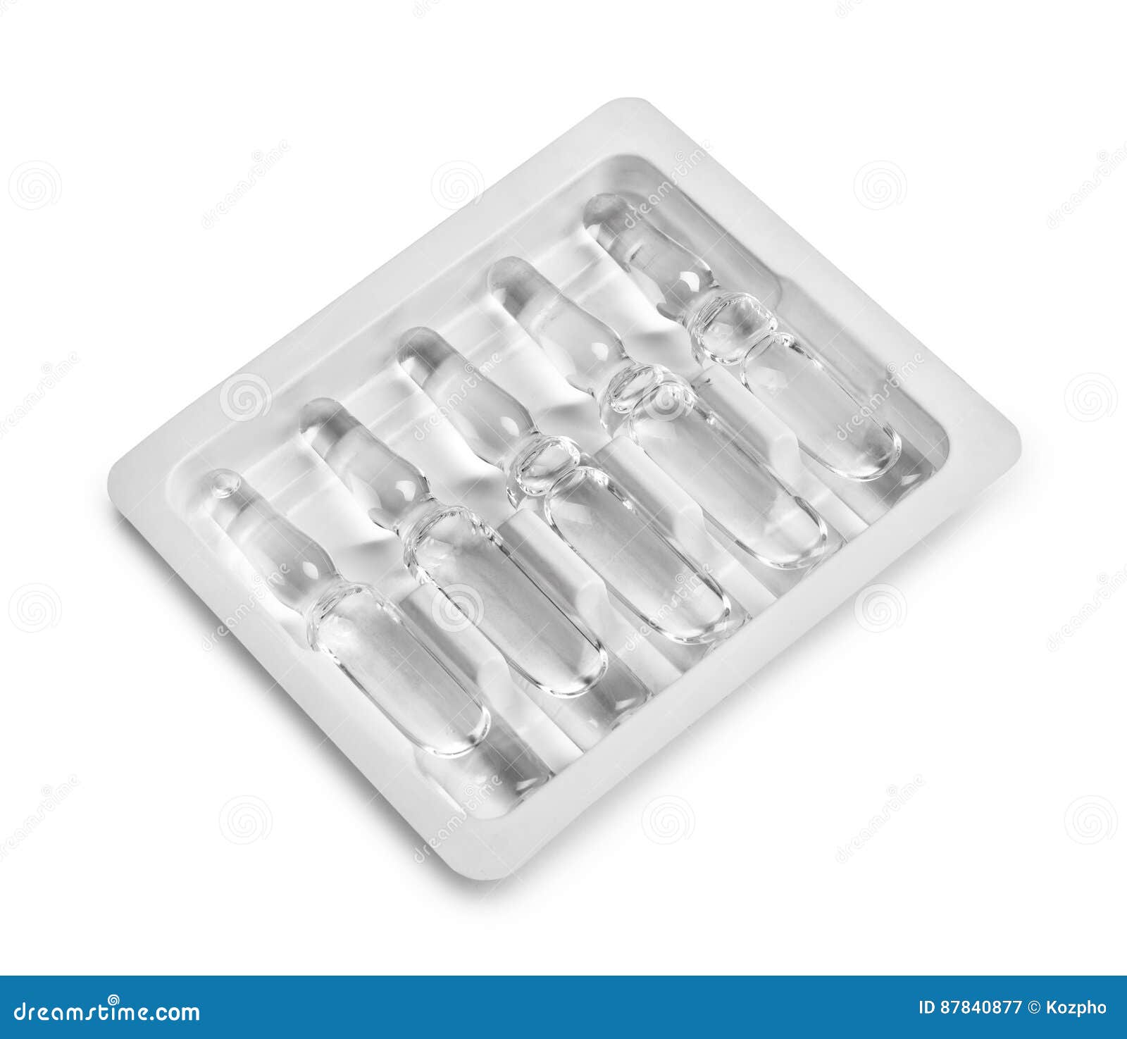 Ampollas En Un Paquete Aislado En Blanco Imagen de archivo Imagen de