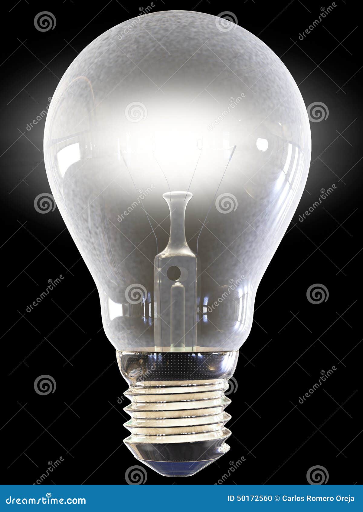 Ampoule allumée illustration stock. Illustration du matériel 50172560