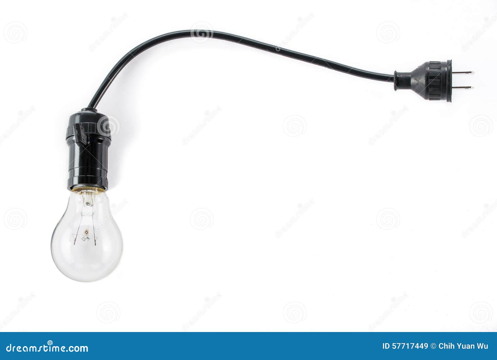 Ampoule Avec Le Support De Prise Et De Lampe, Tungstène De Câble Photo