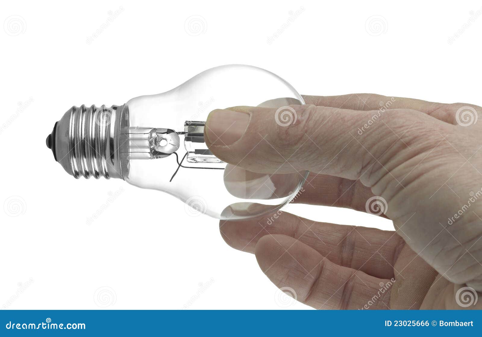 Ampoule dans une main photo stock. Image du ampoule, humain 23025666